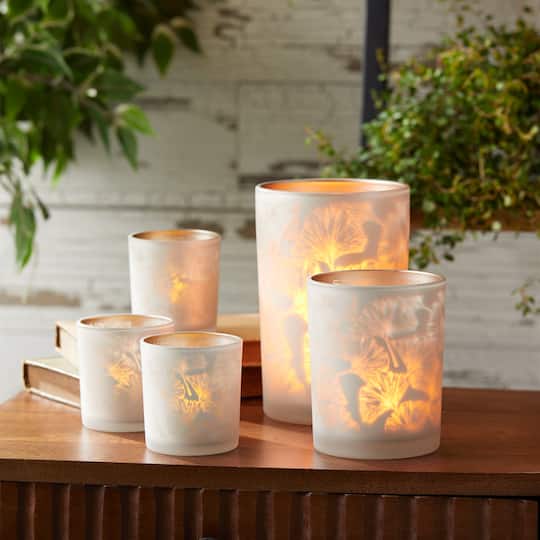 3" Silver & Gold Glass Votive Candle Holders, 3ct.